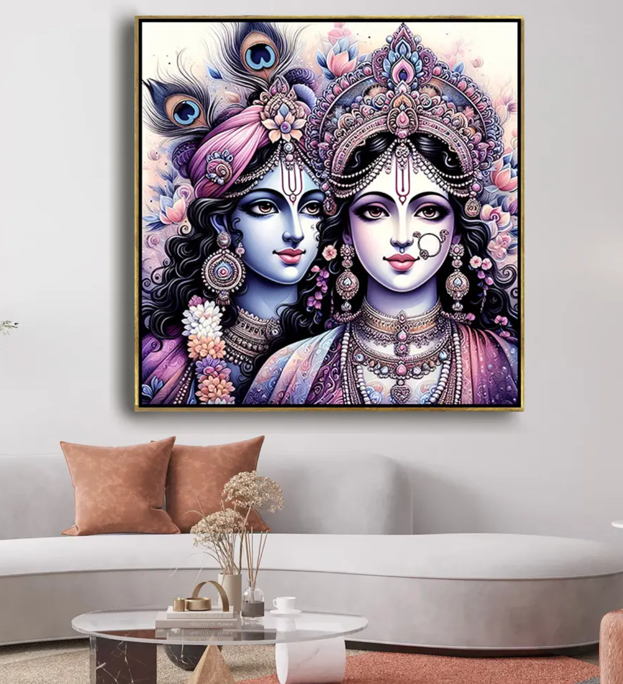 YF Ethnic Radha Krishna Painting for Wall Decor