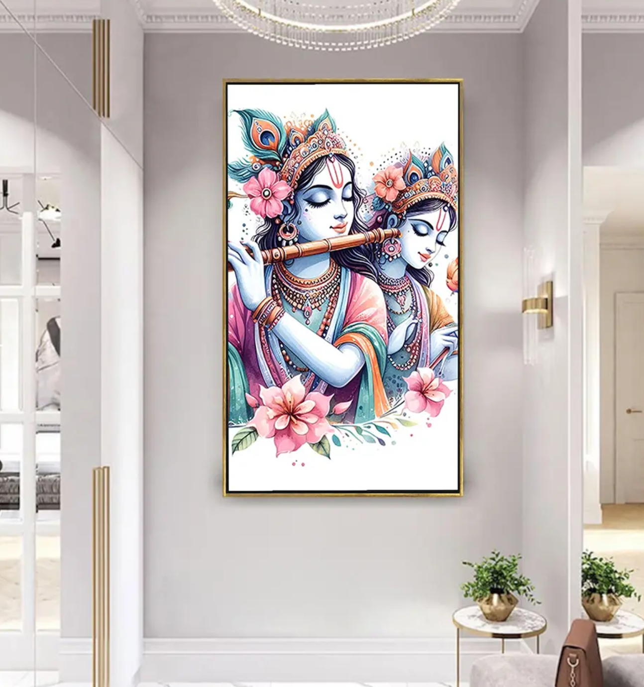 YF Glamorous Modern Radha Krishna Painting