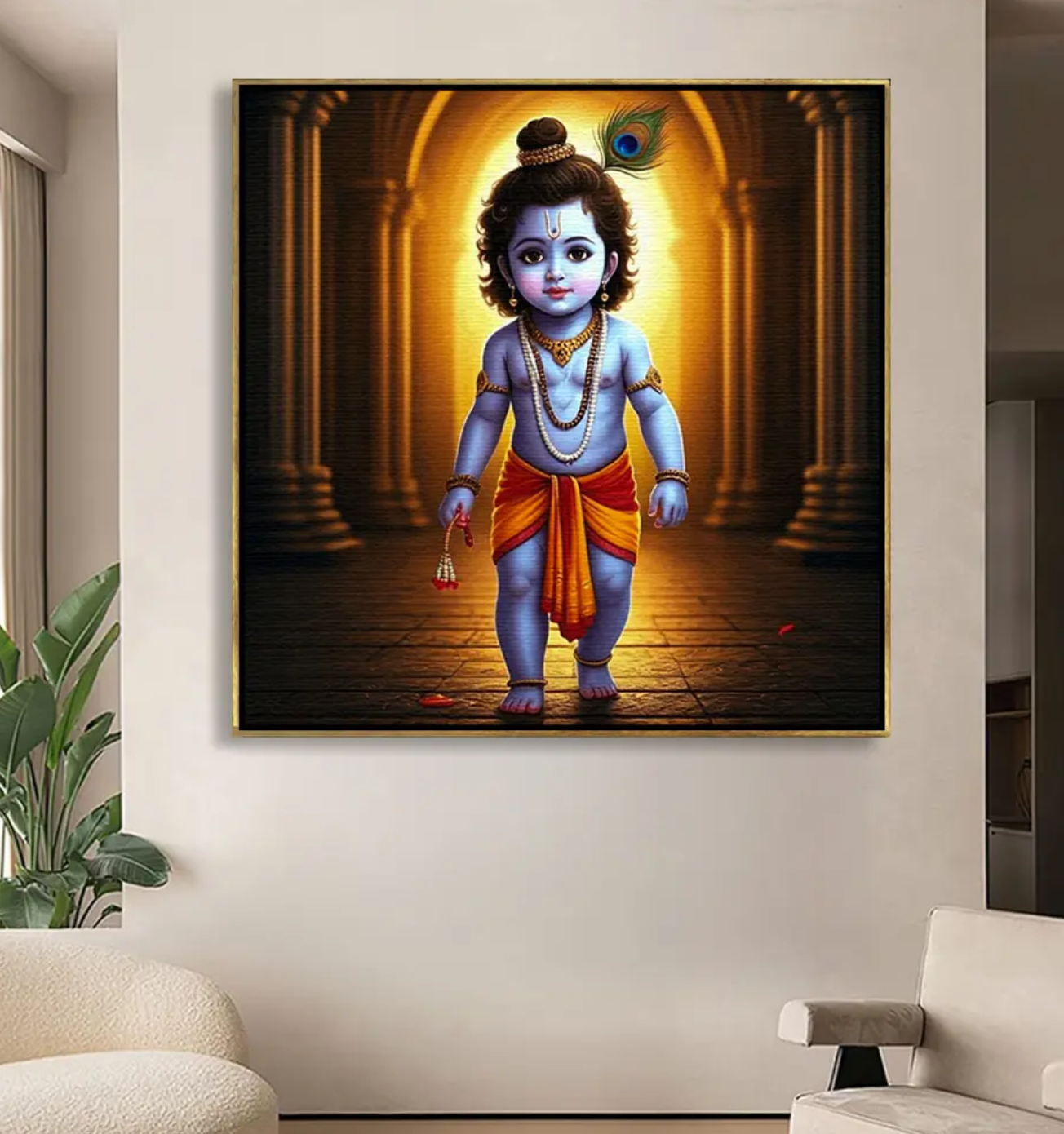 YF Krishna’s Luminous Path Painting in Canvas