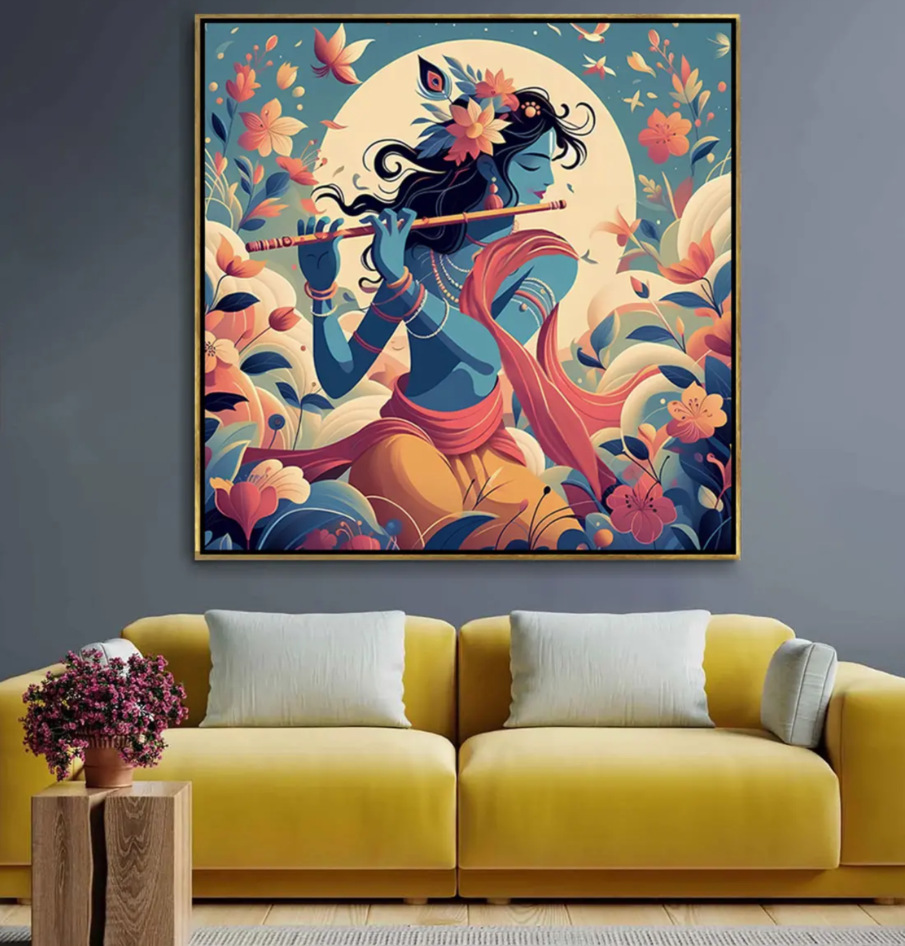 YF Mesmerizing Beautiful Krishna Painting
