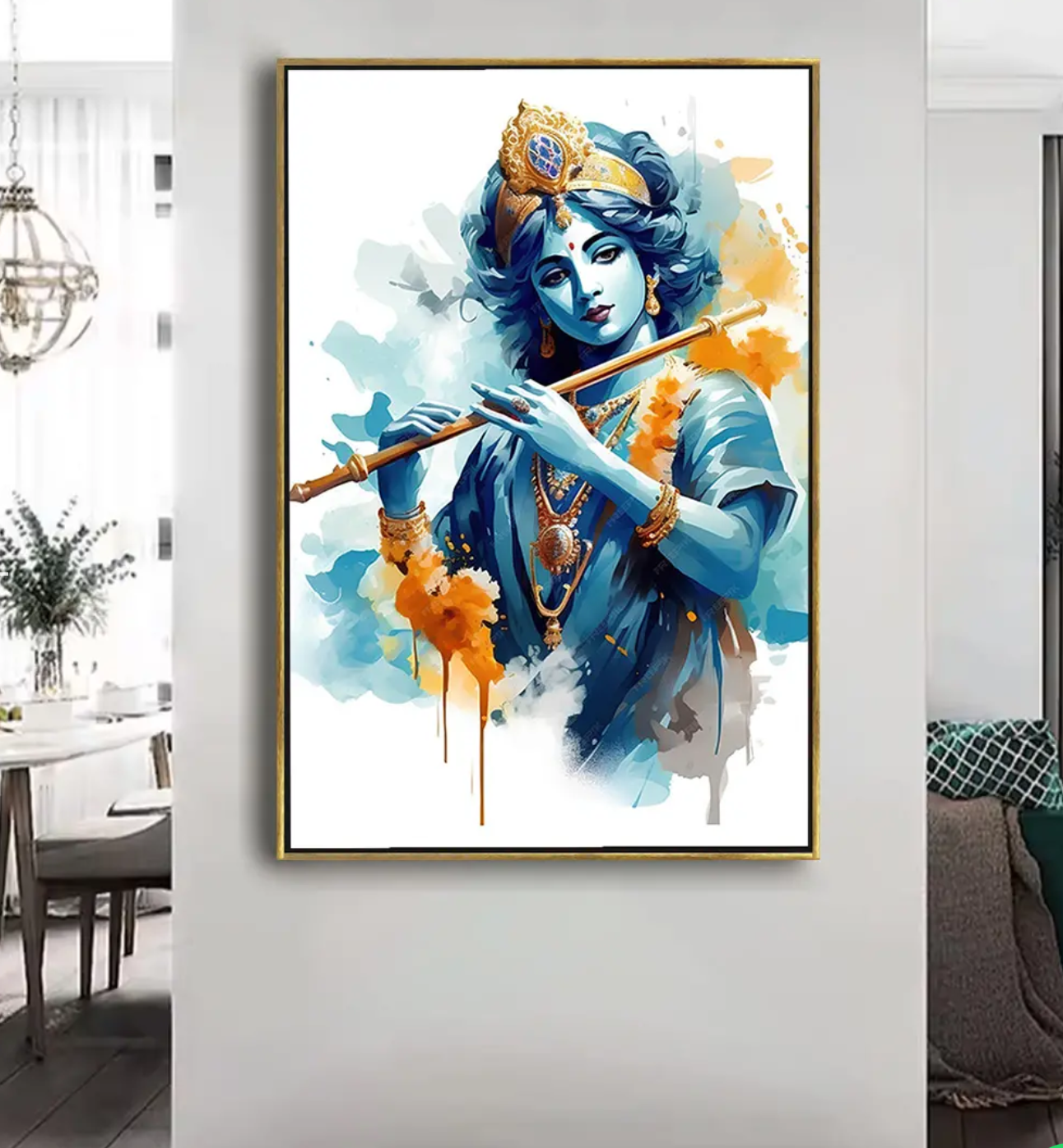 YF Modern Lord Krishna Painting on Canvas