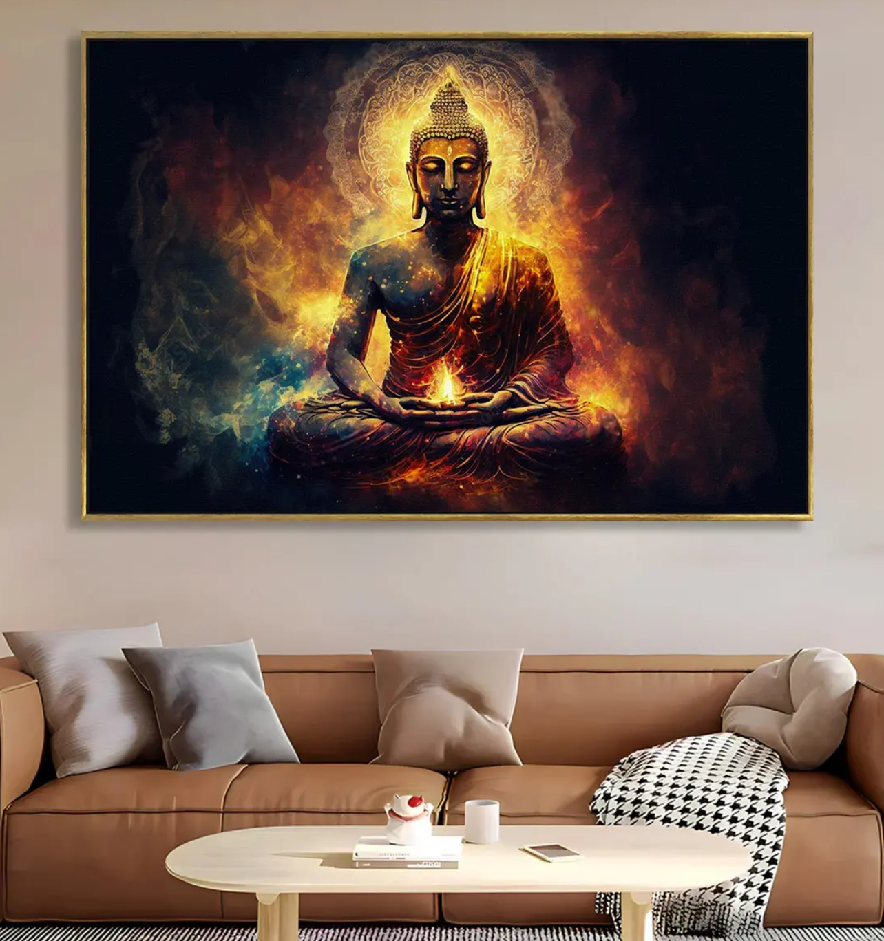 YF The Flame of Wisdom Buddha Canvas Painting