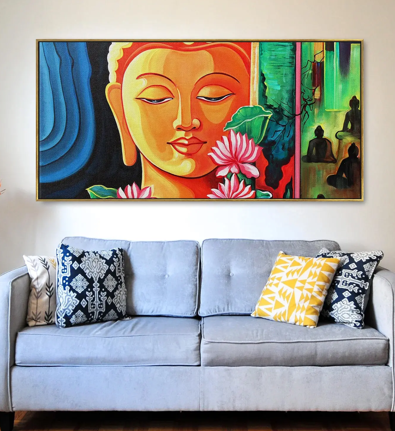 YF Antique look Lord Buddha Painting