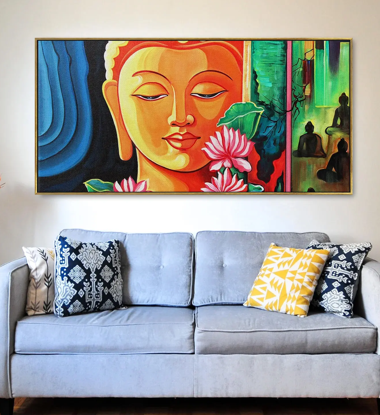 YF Antique look Lord Buddha Painting