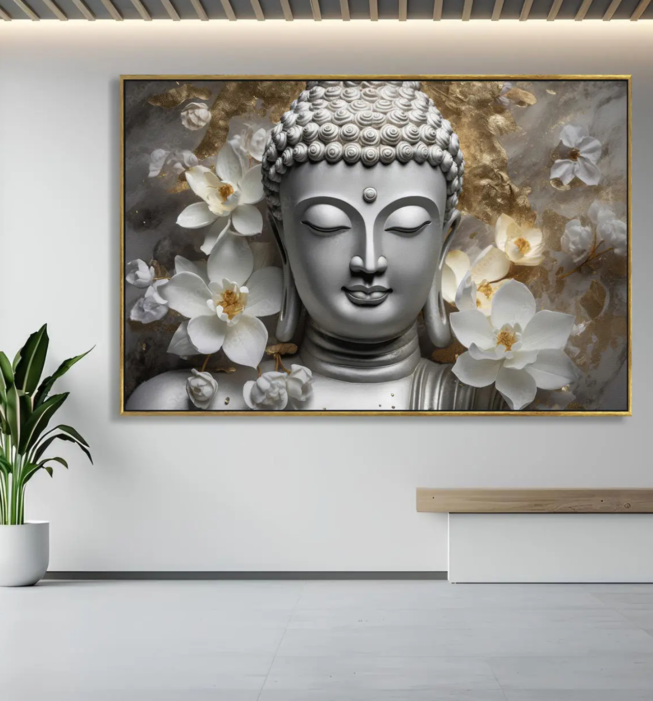 YF Celestial Peace Buddha Canvas Painting for Wall Decor