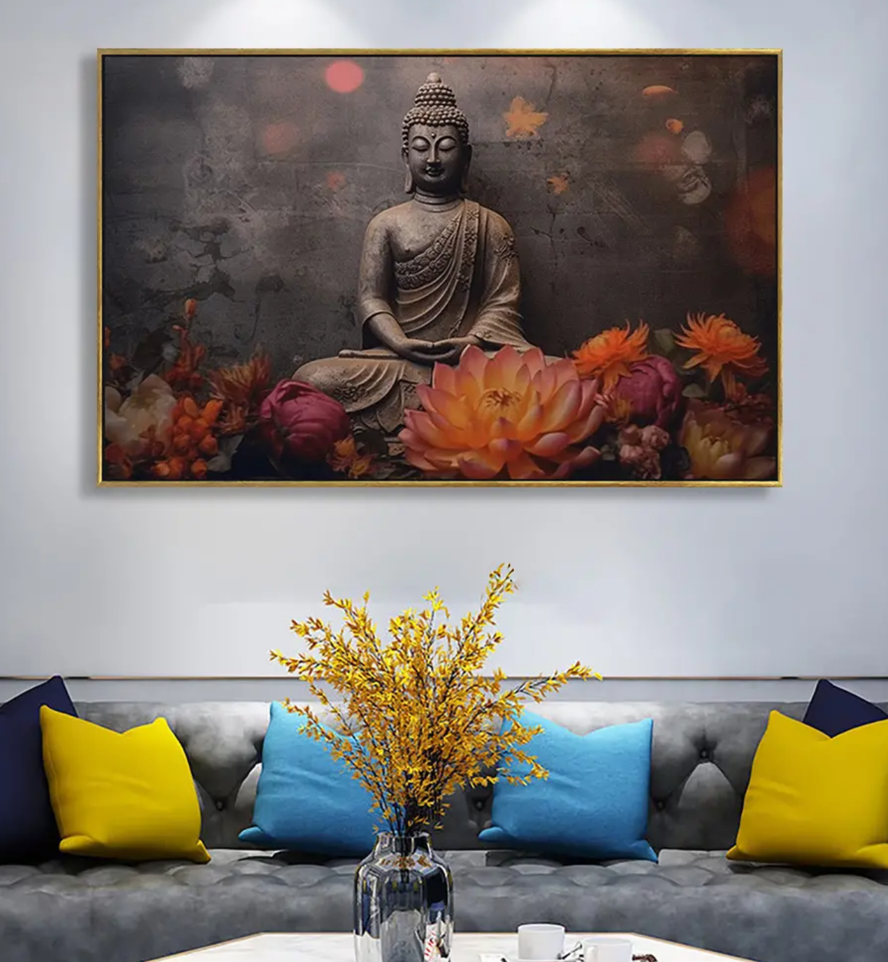 YF Divine Tranquility Buddha Painting for Wall Decoration