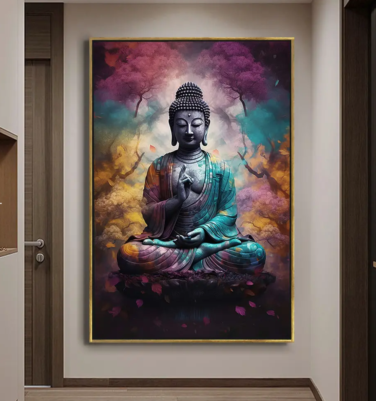 YF Modern Colourful Buddha Painting