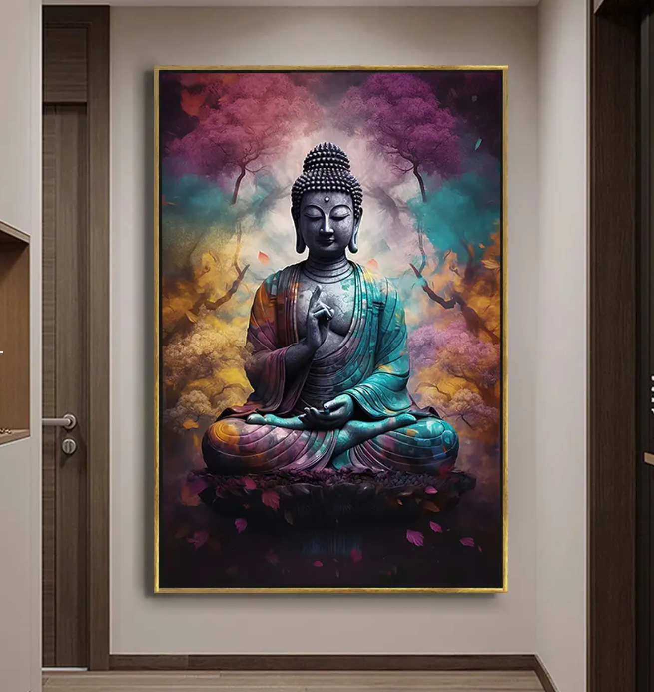 YF Modern Colourful Buddha Painting