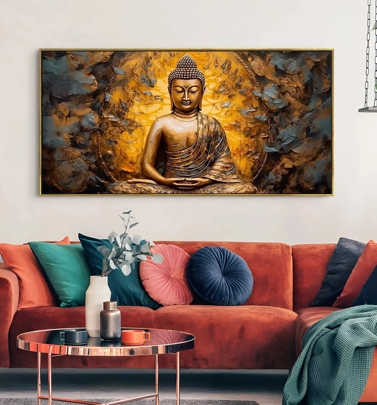 YF Meditating Buddha Canvas Painting