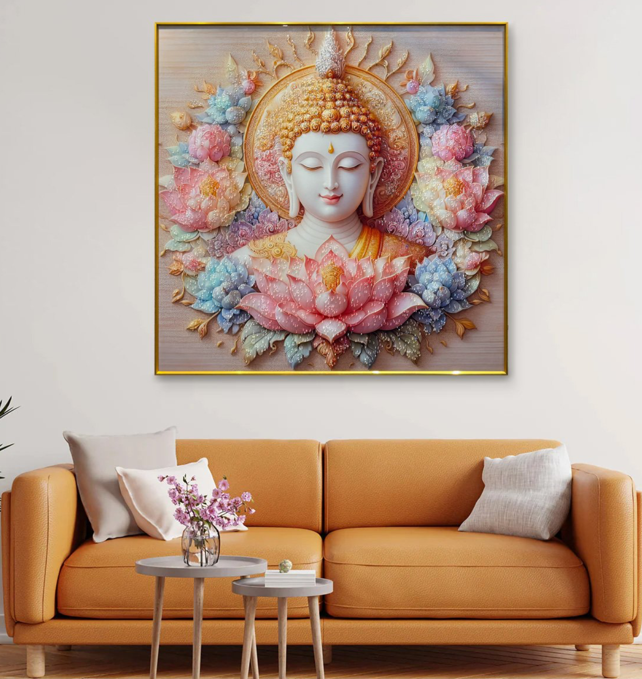YF Lotus Serenity Buddha Painting