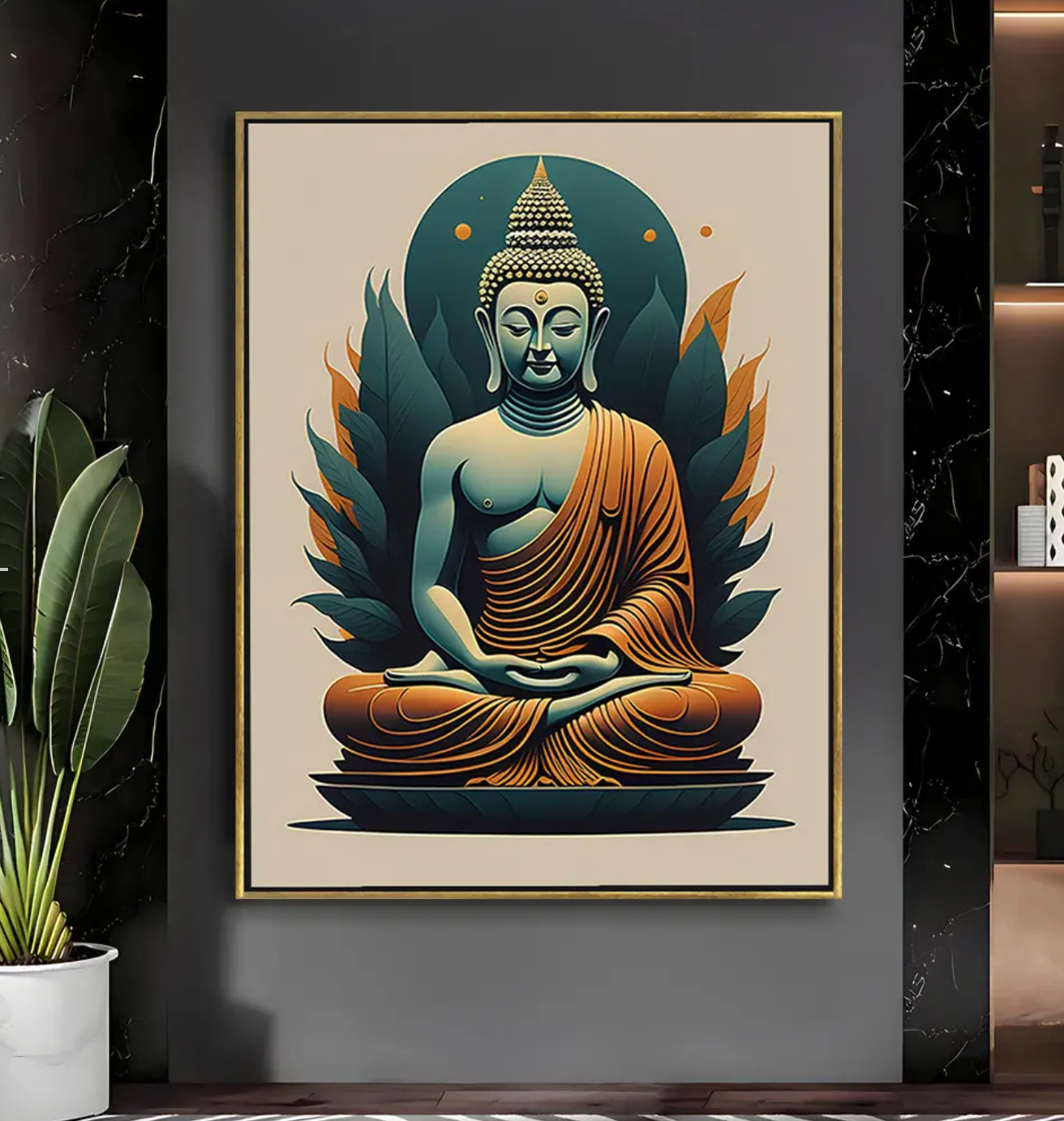 YF Inspiring Buddha Canvas Painting