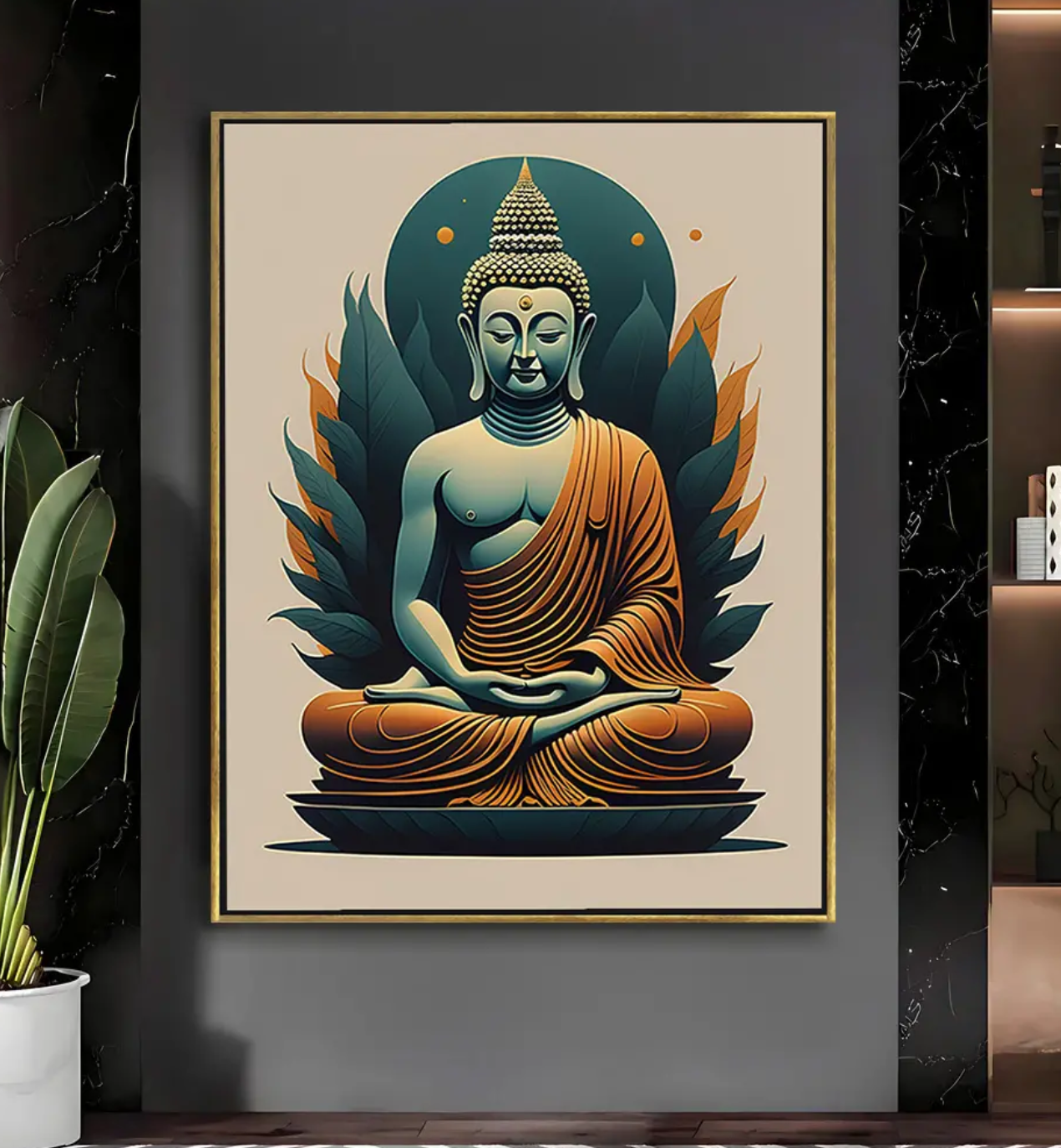 YF Inspiring Buddha Canvas Painting
