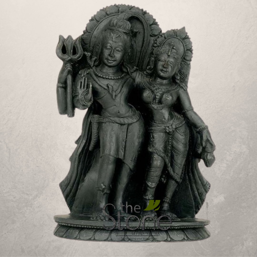 Shiv Parvati Statue in Standing on a Lotus Base 18″