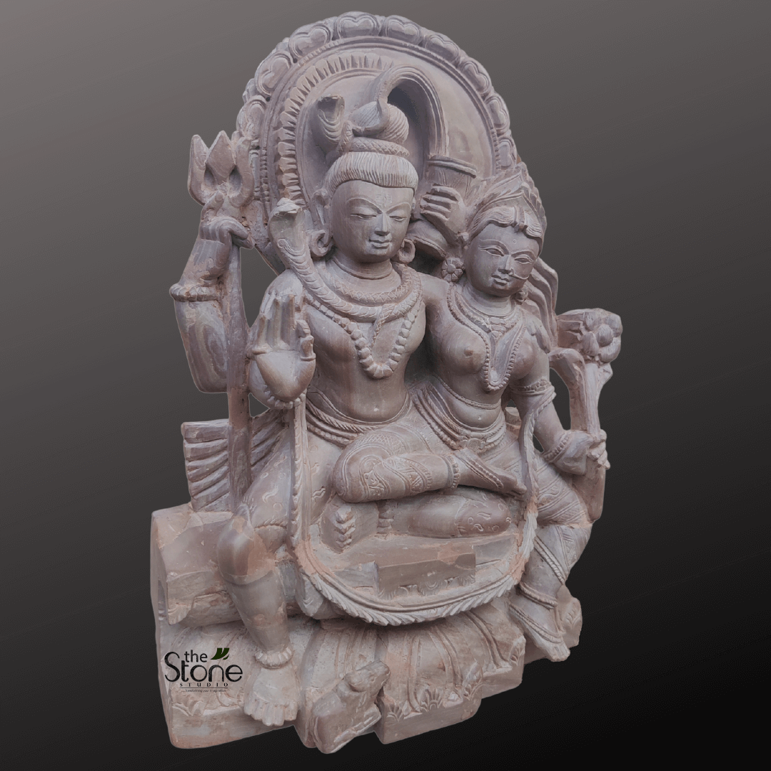 Shiv Parvati Idol 12″