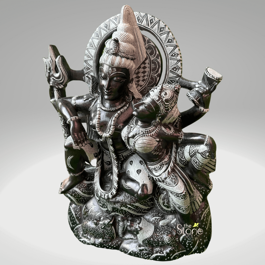 Lord Shiva and Parvati Statue 16″