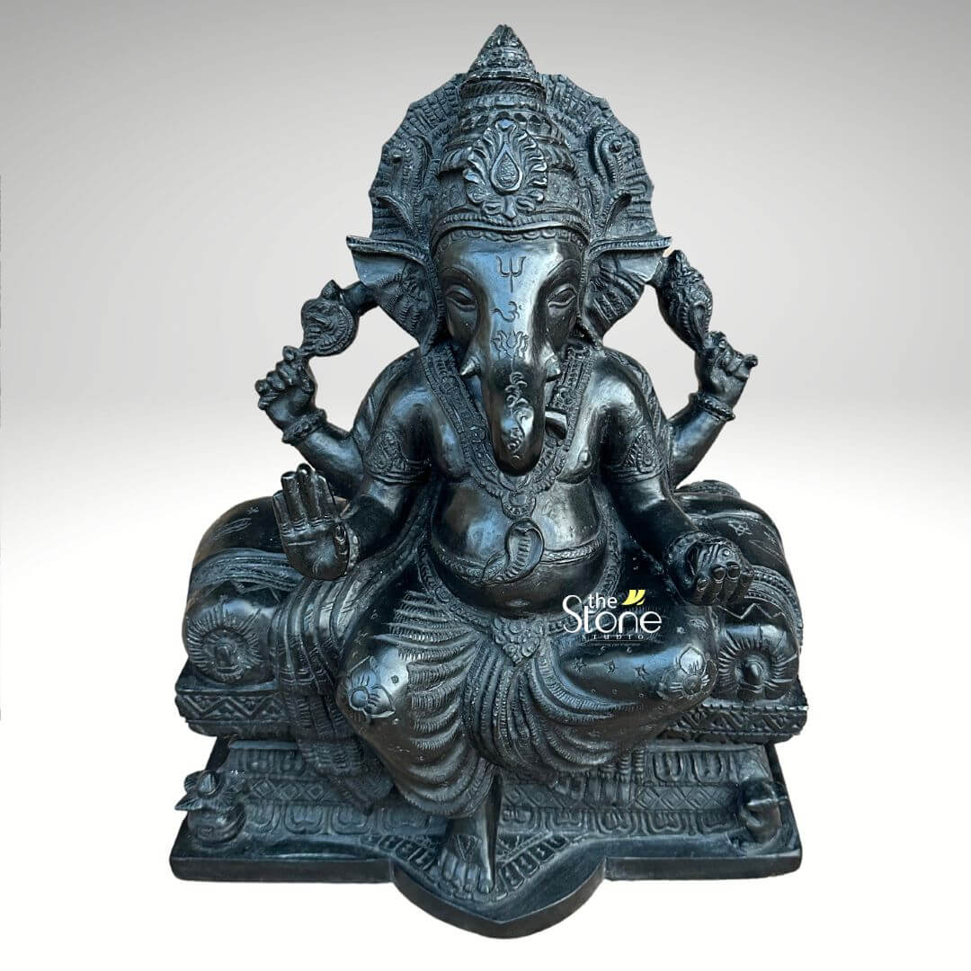 Singhasan Ganesha Statue 18″