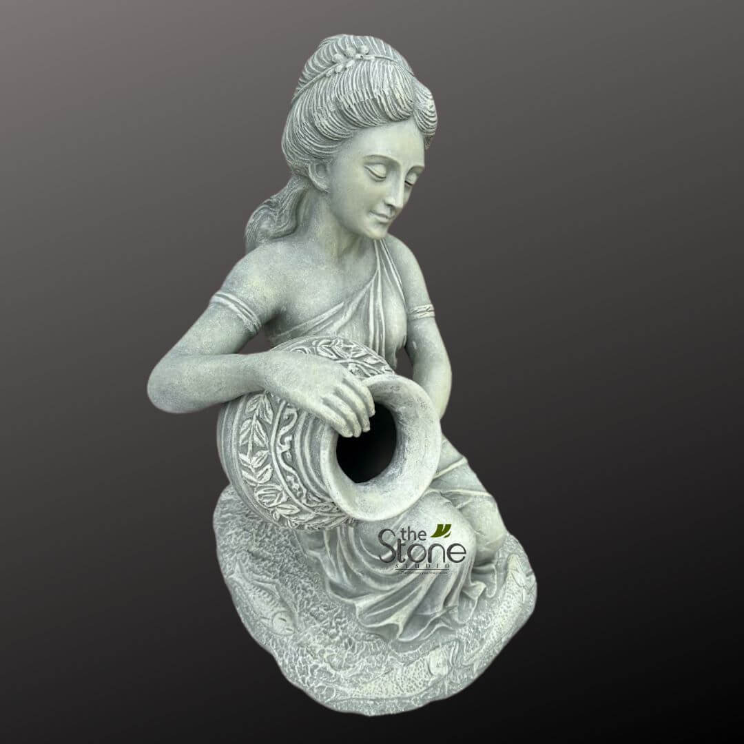 Sitting Lady Water Fountain 3ft