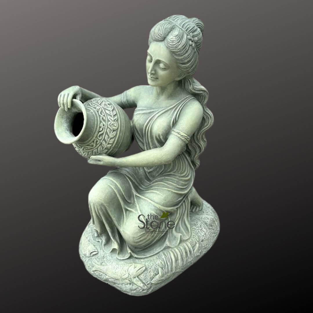 Sitting Lady Water Fountain 3ft