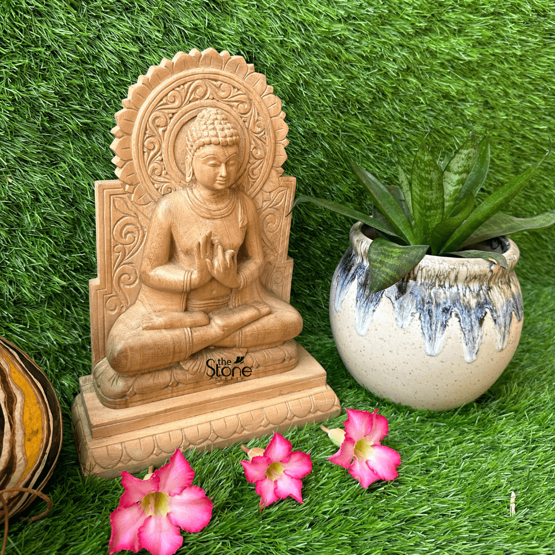 Buddha Wood Statue 12″