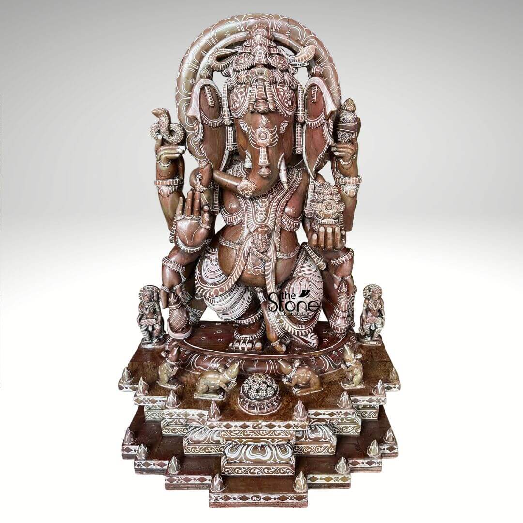Standing Ganesha Unique Stone Statue 2ft