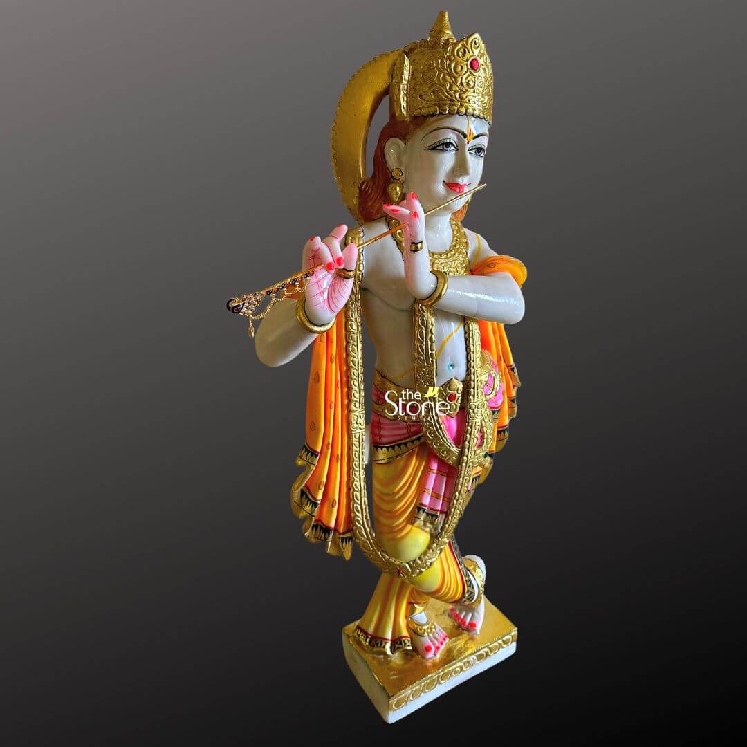 3 Feet Krishna Statue Marble