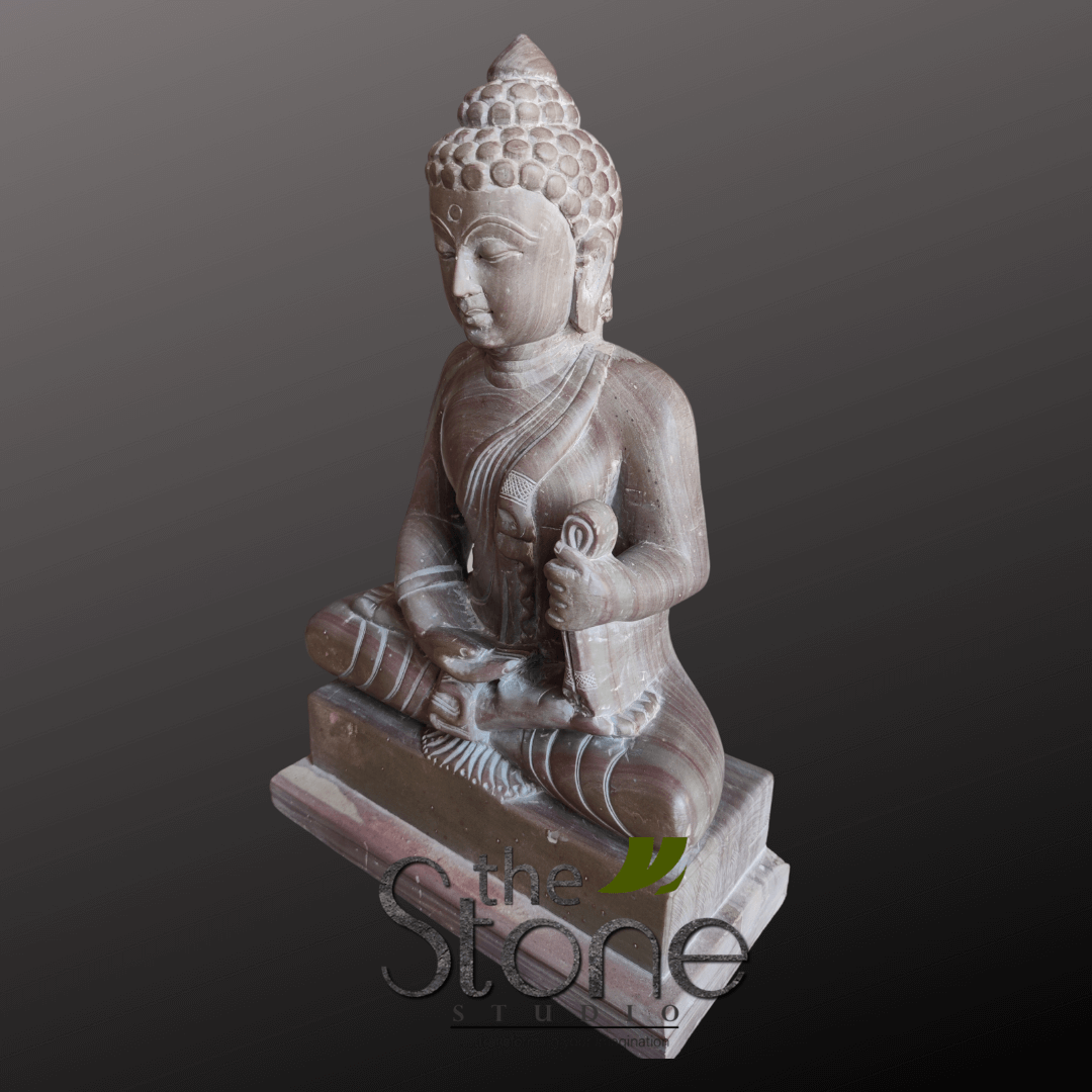 Stone Buddha Statue 12″
