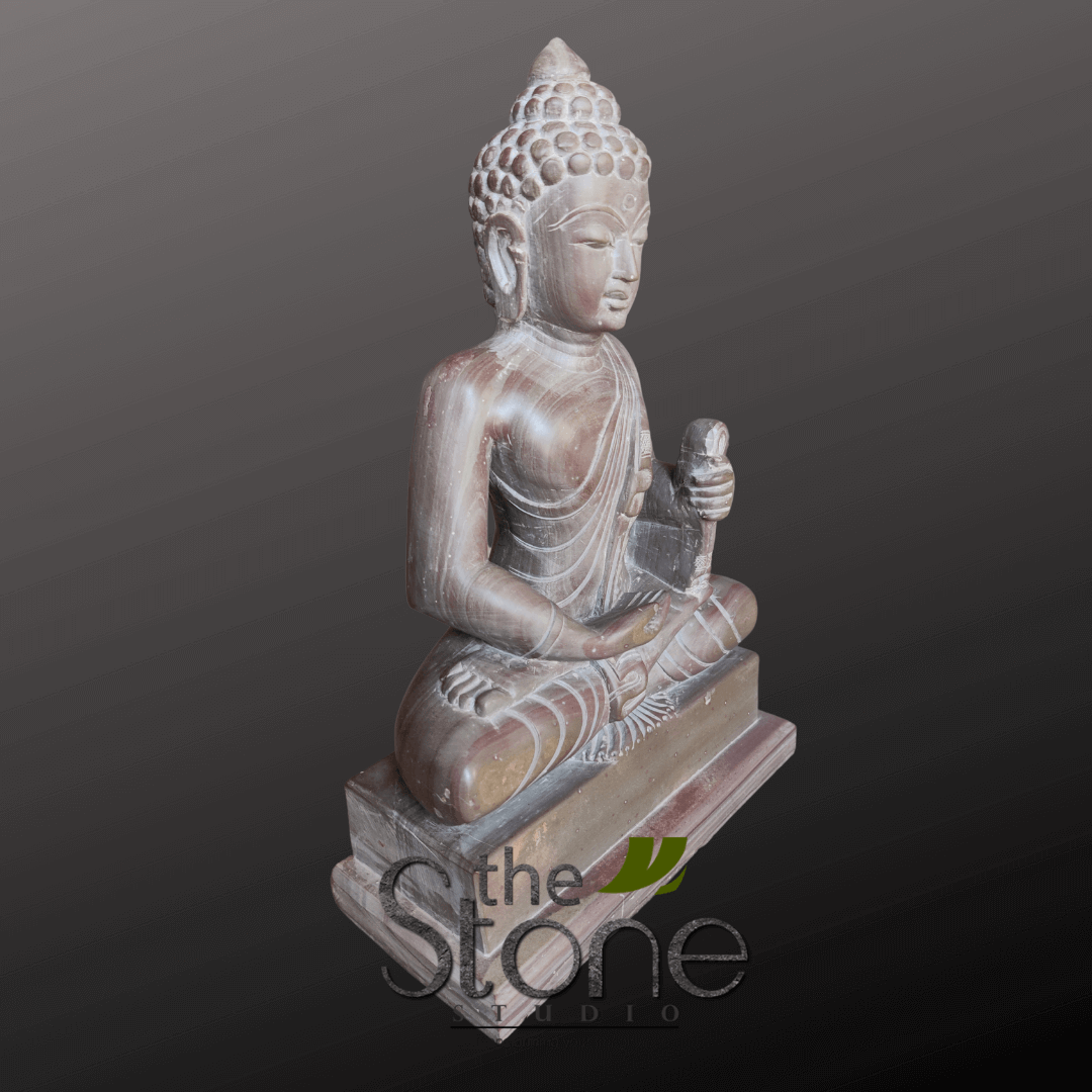 Stone Buddha Statue 12″