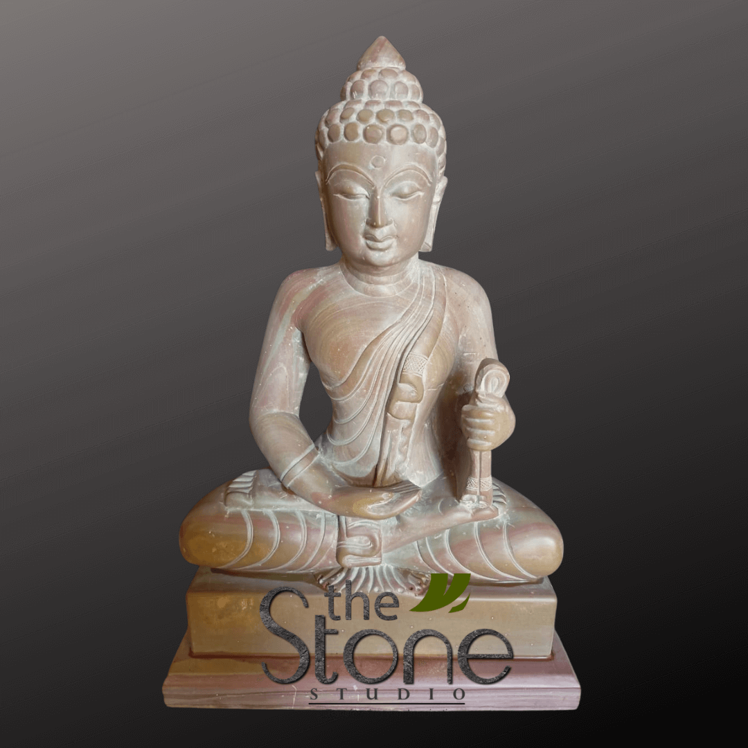 Stone Buddha Statue 12″