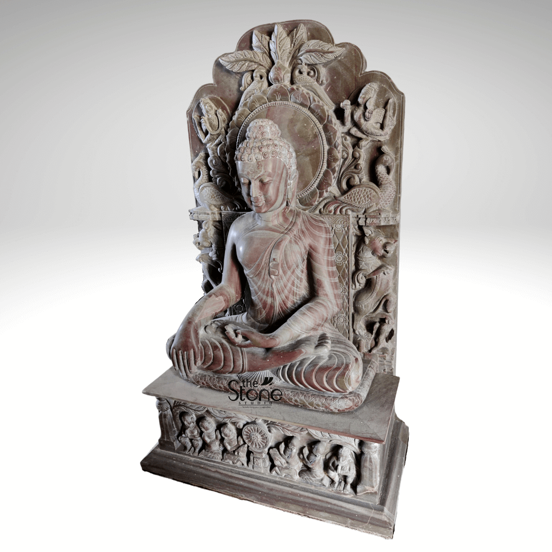 Stone Buddha Statue For Home Decor 2.5ft