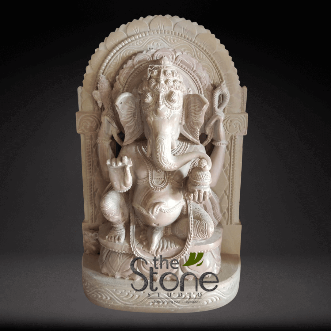 Stone Ganesh Statue 8″