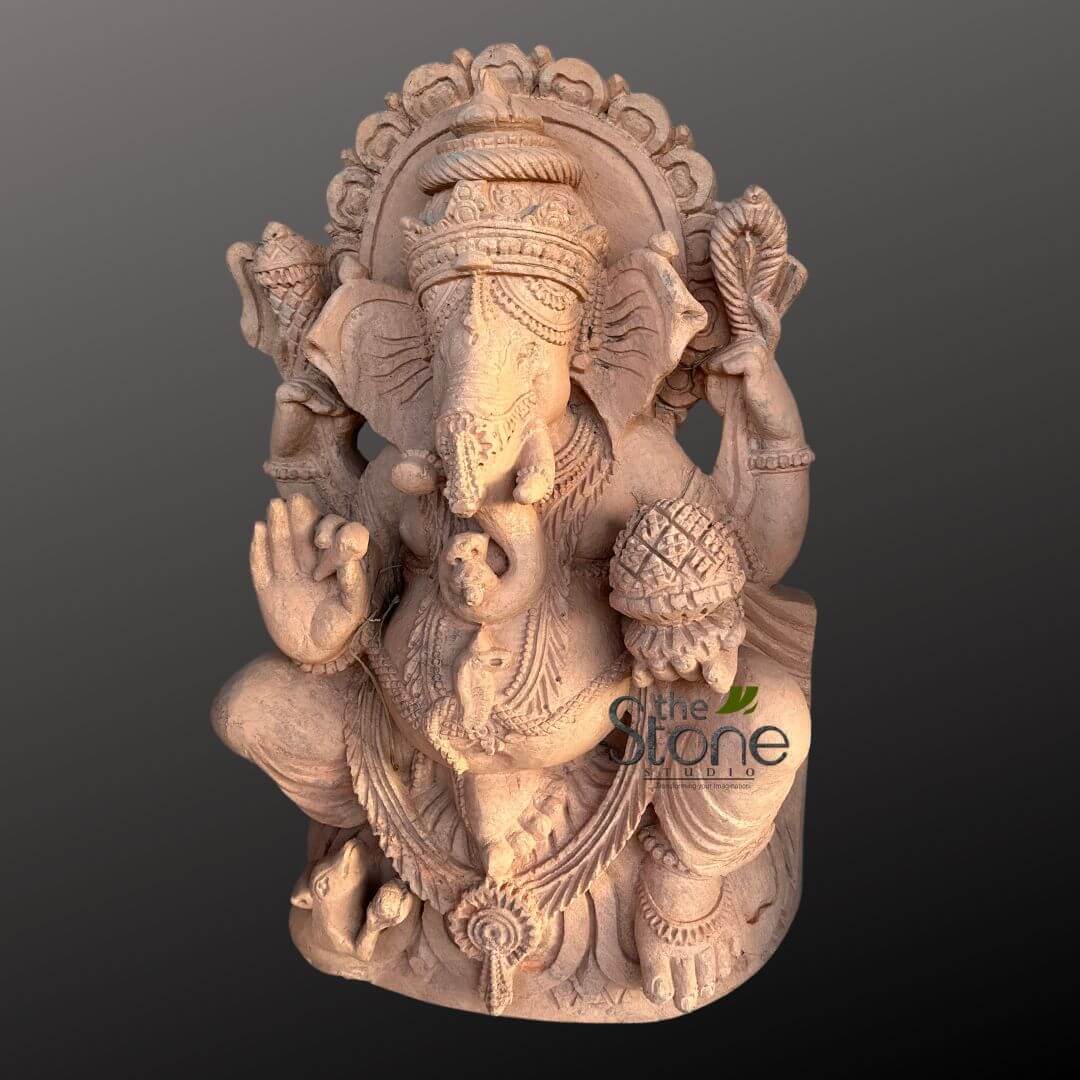Stone Ganesha Sculpture 2.5ft