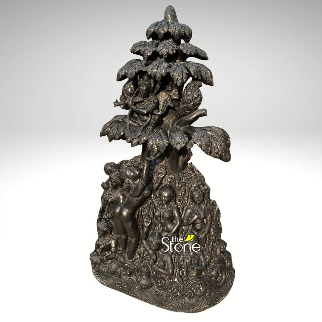 Krishna With Gopis Statue 4.5ft