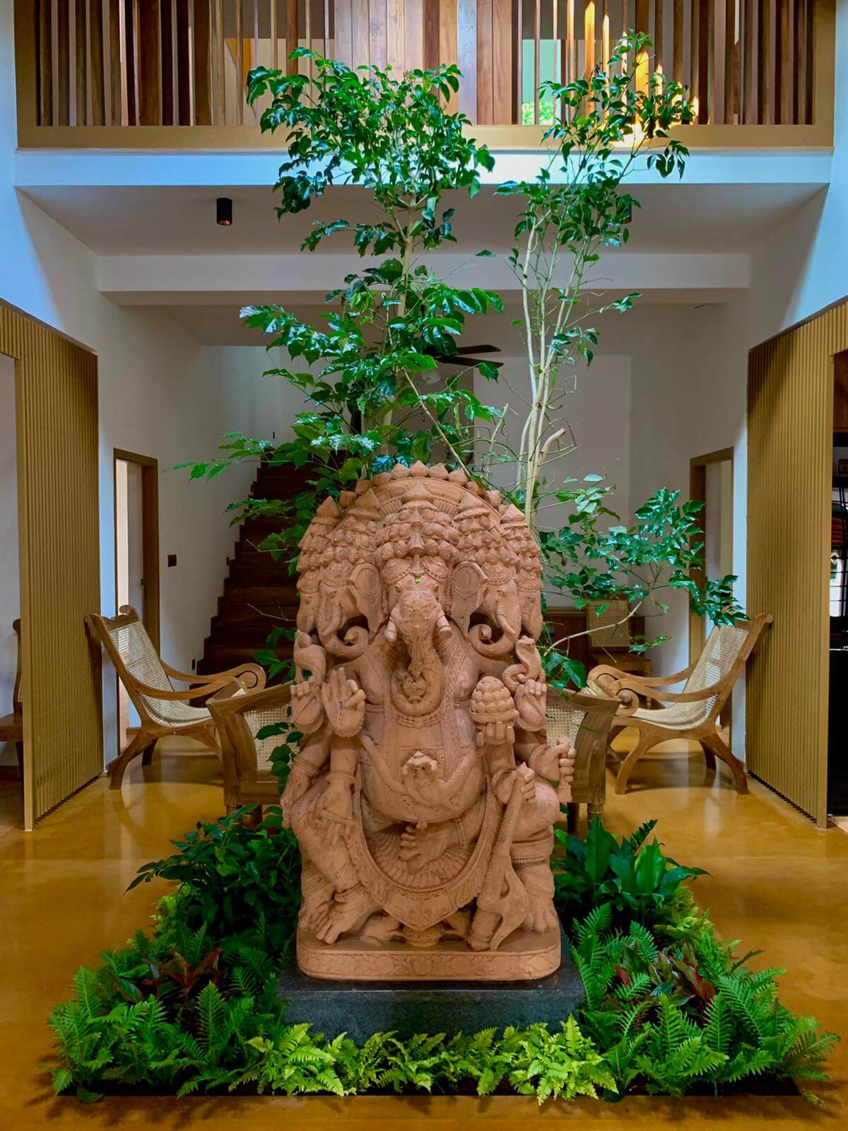 Five Headed Ganesh Sandstone Statue 5ft