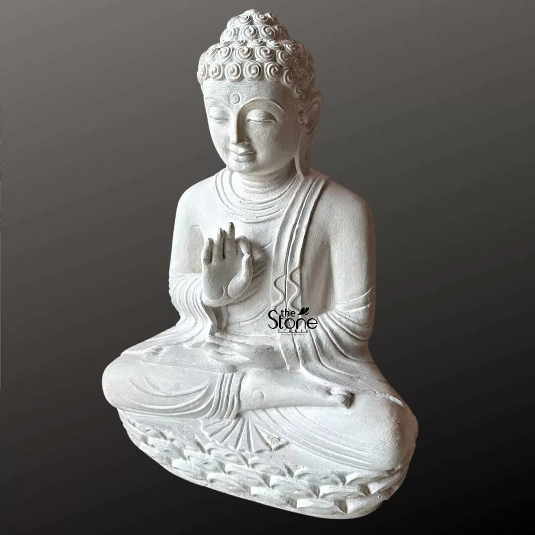 2 Feet White Buddha Statue
