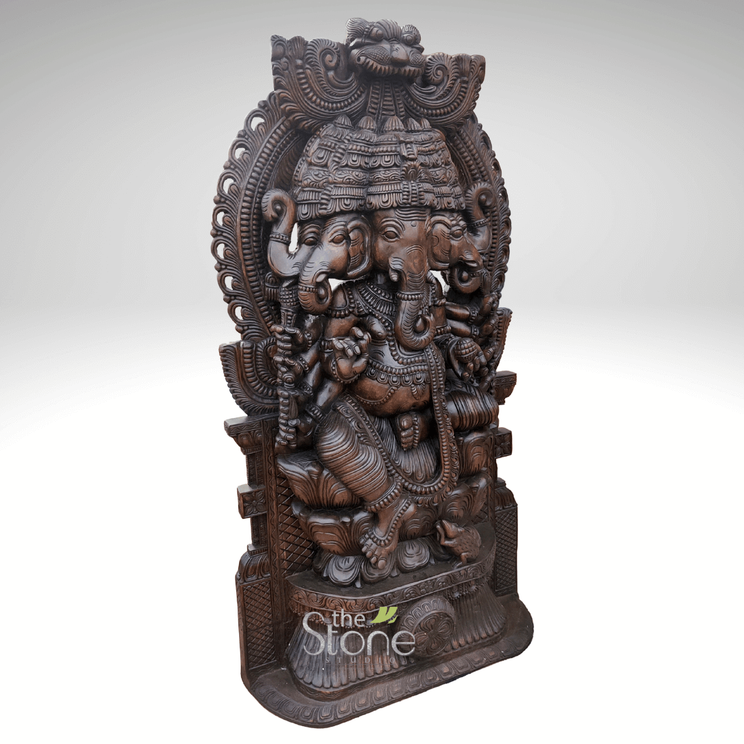 Large Wooden Ganesh Statue 6ft