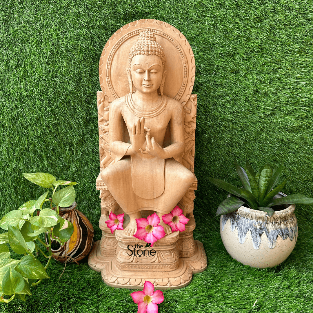 Wood Buddha 18″