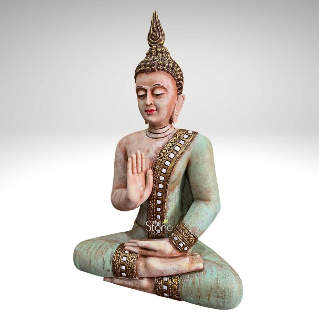 Wood Buddha Statue For Home Decor 2ft