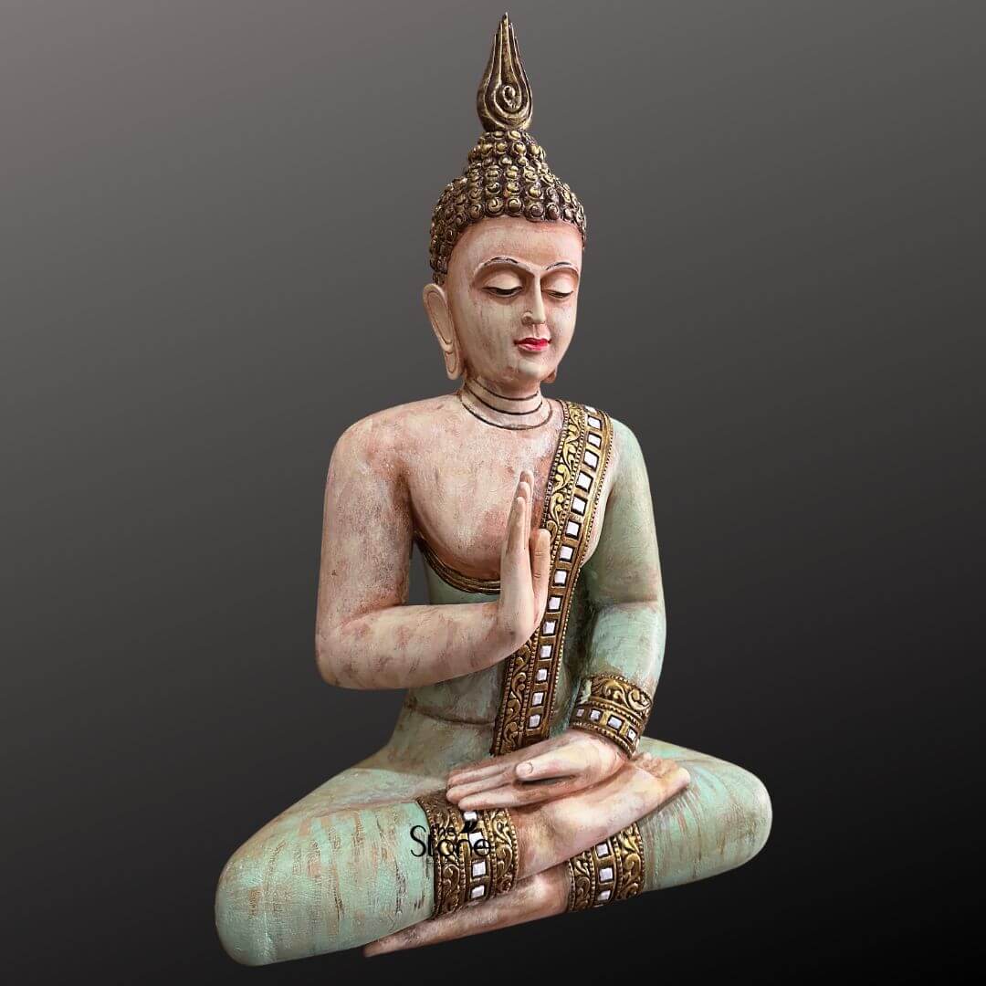 Wood Buddha Statue For Home Decor 2ft