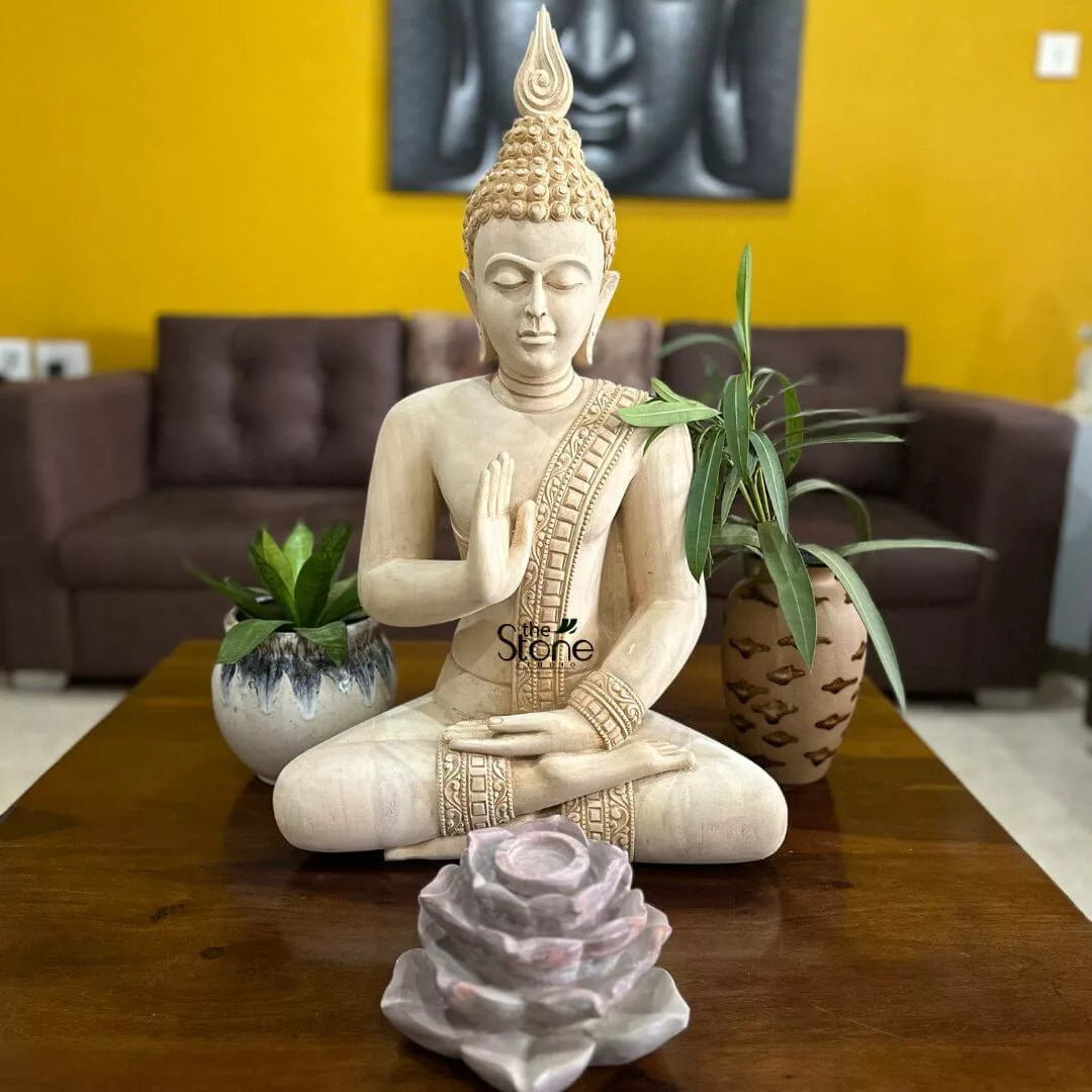 2 Feet Buddha Wooden Statue