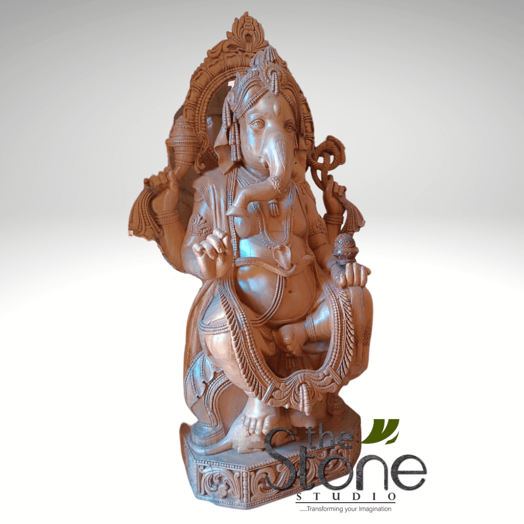 Wooden Ganesha Statue 4.5ft