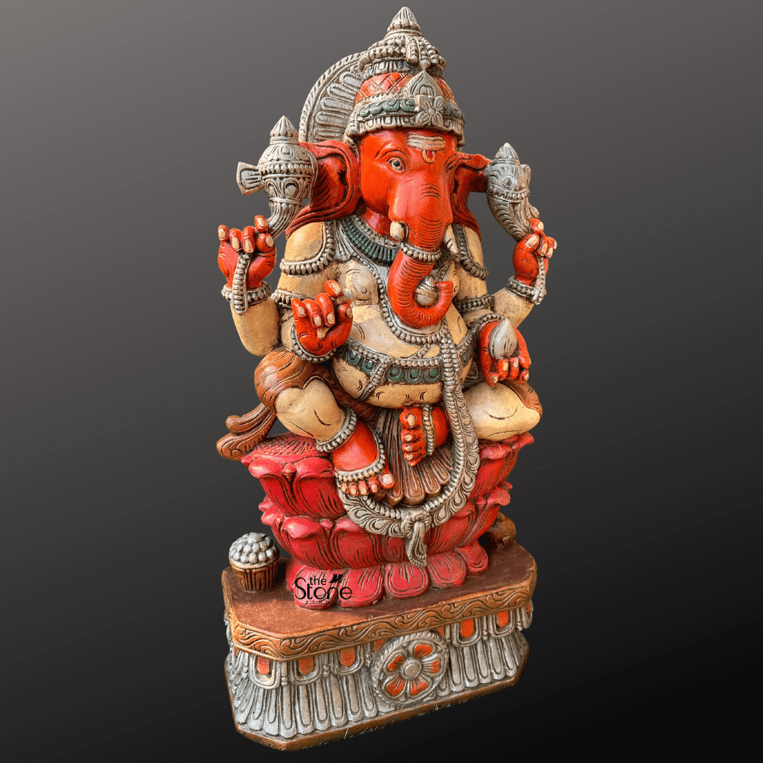 Lord Ganesha Seated in Lalitasana 36″