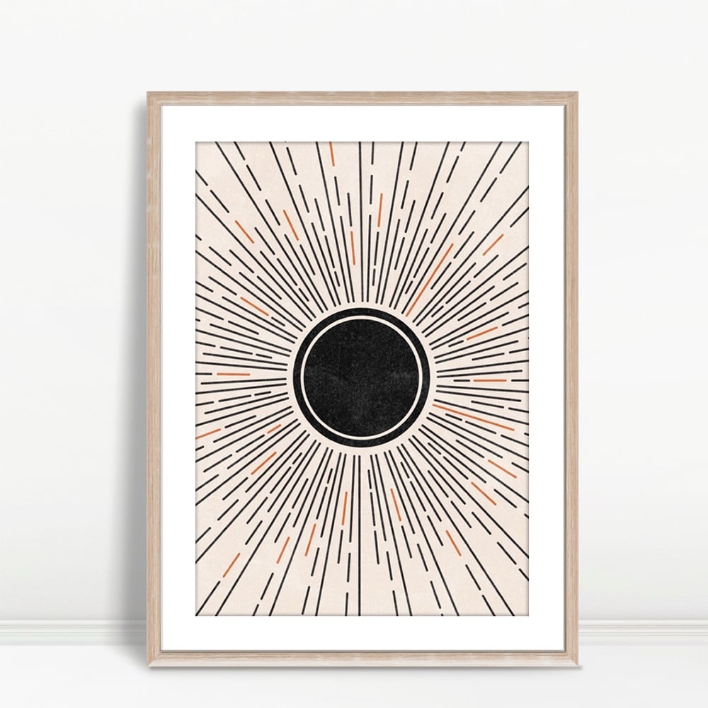 YF Radiating Black Circle Centerpiece