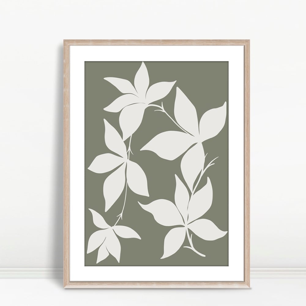 YF Minimalist Boho Leafy Vine Art