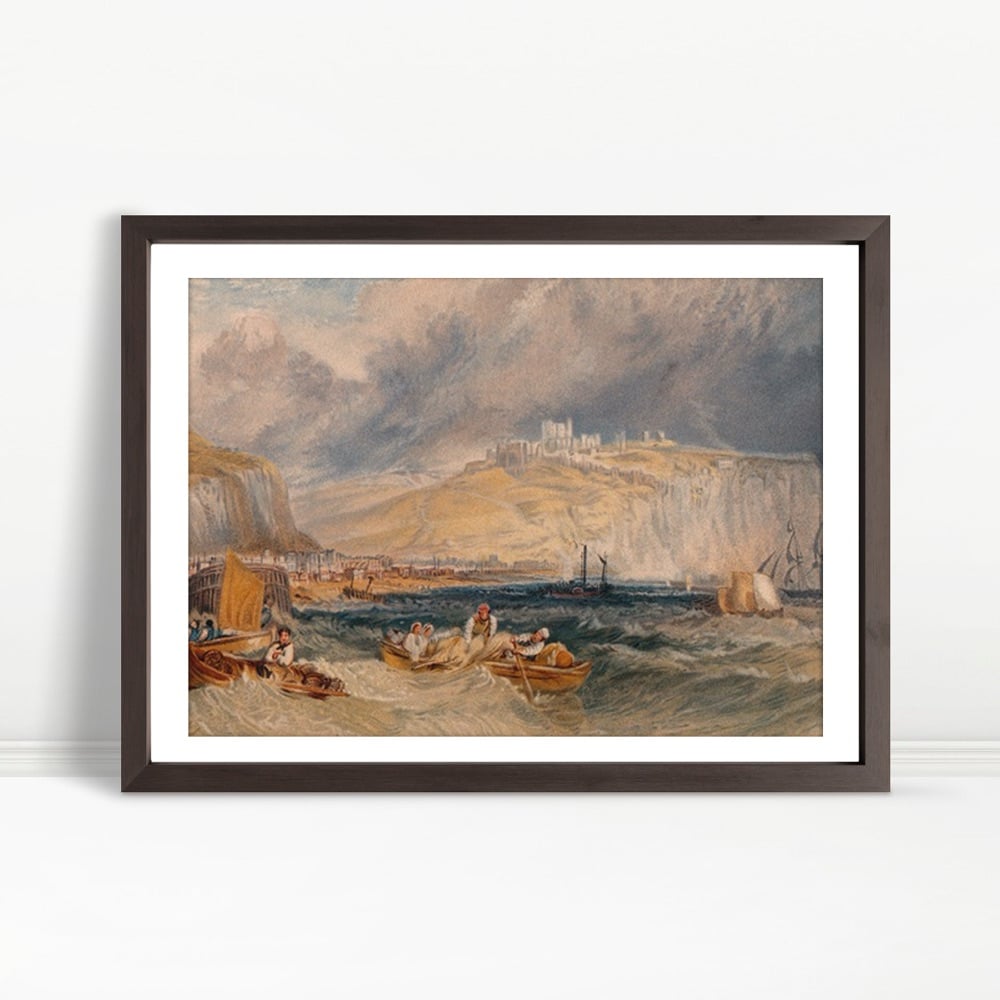 YF Boats Battling Waves Below Clifftop Castle