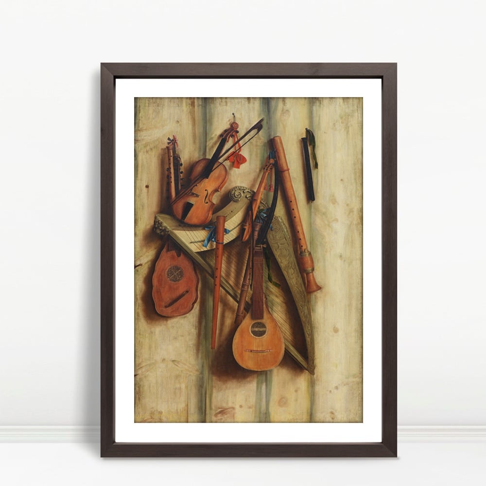 YF Baroque Instruments On Wooden Wall