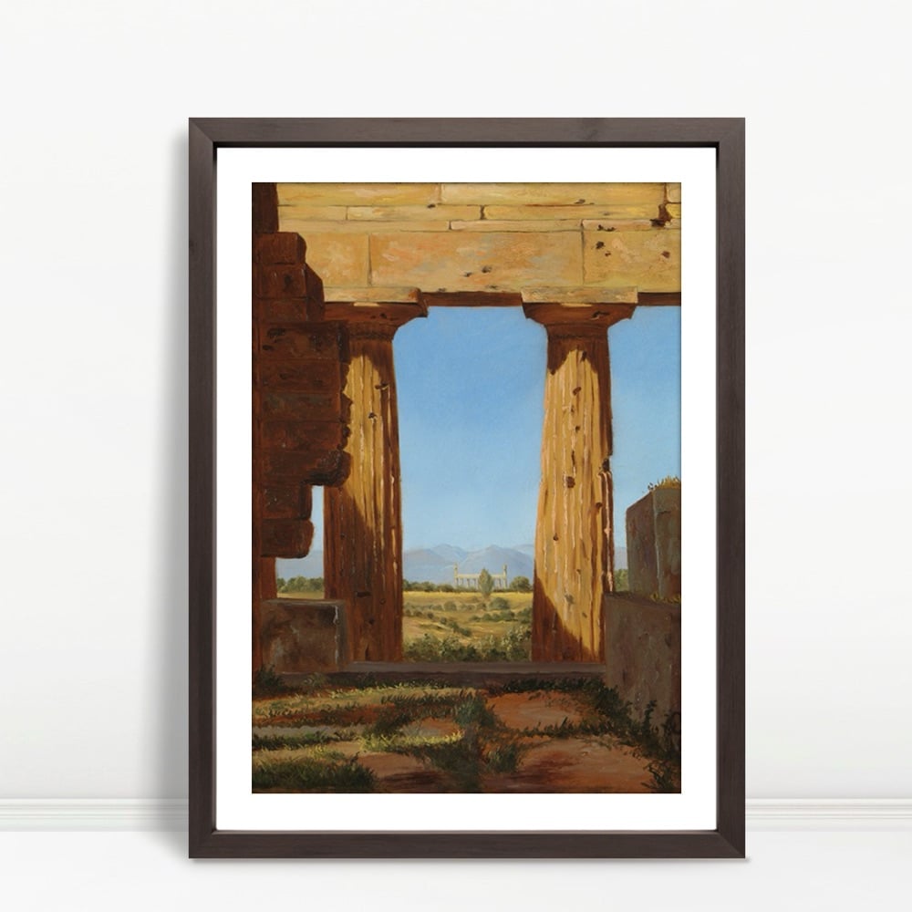 YF Columns of the Temple of Neptune at Paestum by Constantin Hansen