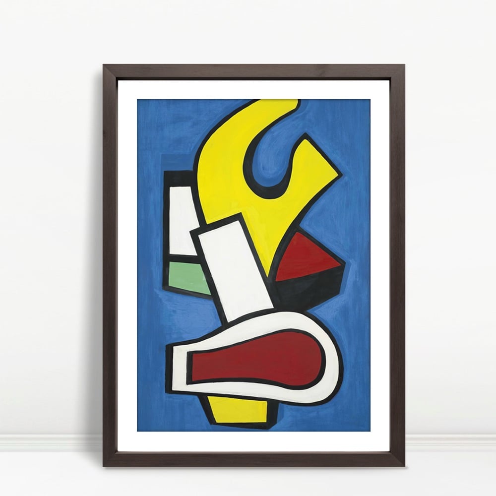 YF Composition architecturale fond bleu(1952)