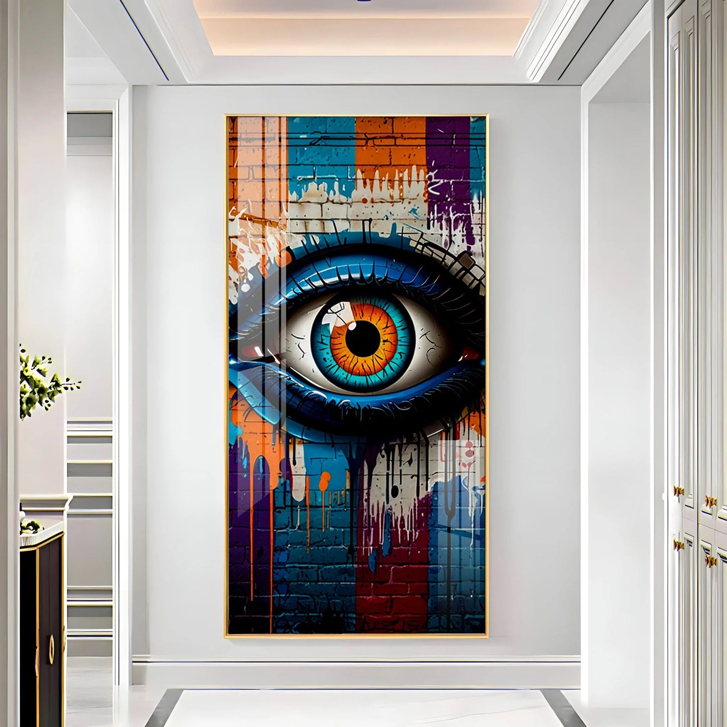 Abstract Painting Eye Premium Acrylic Vertical Wall Art