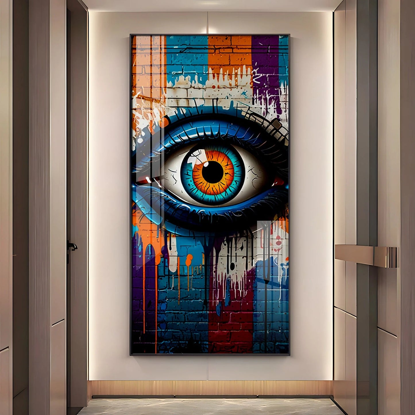 Abstract Painting Eye Premium Acrylic Vertical Wall Art