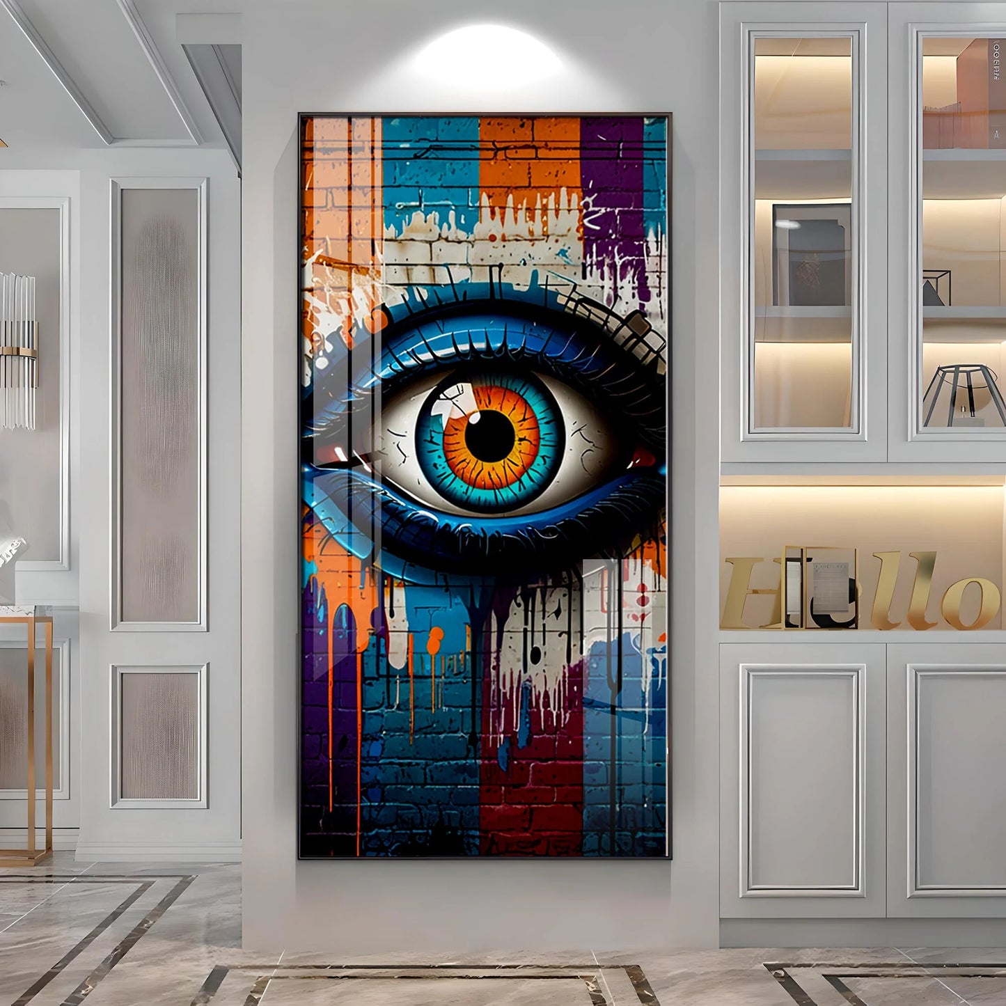 Abstract Painting Eye Premium Acrylic Vertical Wall Art
